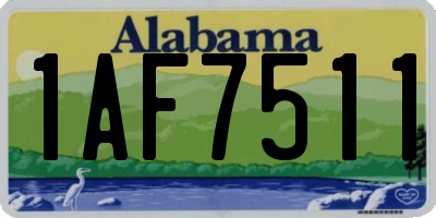 AL license plate 1AF7511