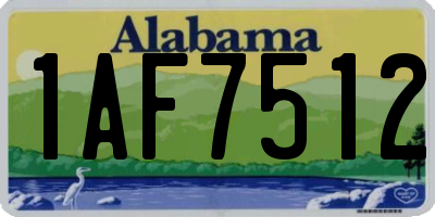 AL license plate 1AF7512