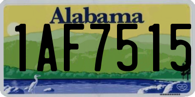 AL license plate 1AF7515