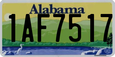 AL license plate 1AF7517