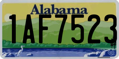 AL license plate 1AF7523