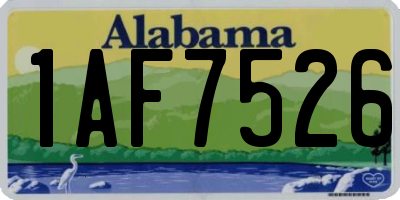 AL license plate 1AF7526