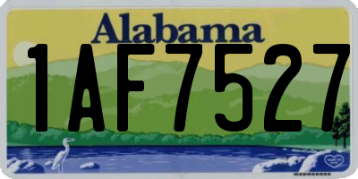 AL license plate 1AF7527