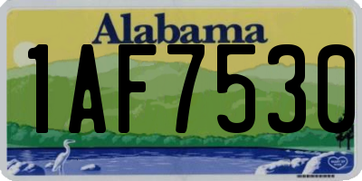 AL license plate 1AF7530