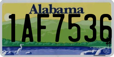 AL license plate 1AF7536
