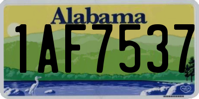 AL license plate 1AF7537