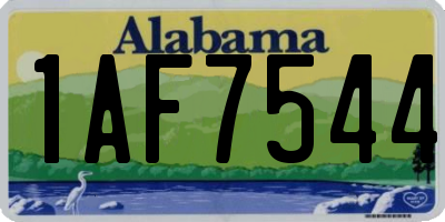 AL license plate 1AF7544