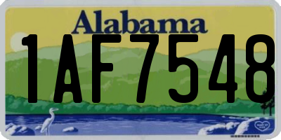 AL license plate 1AF7548