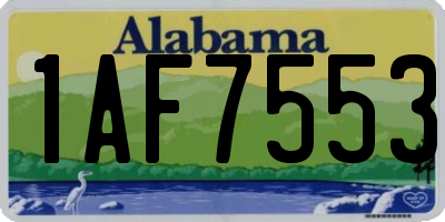 AL license plate 1AF7553