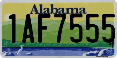 AL license plate 1AF7555