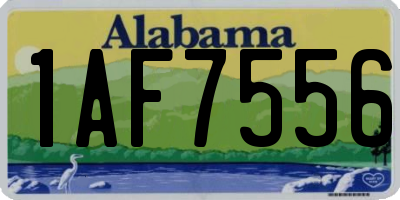 AL license plate 1AF7556