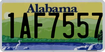 AL license plate 1AF7557