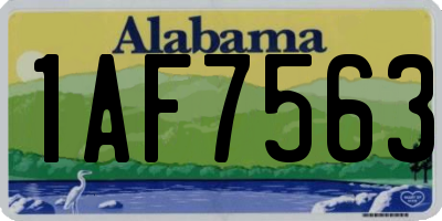 AL license plate 1AF7563