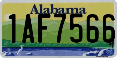 AL license plate 1AF7566