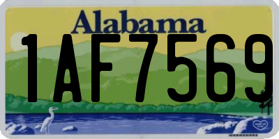 AL license plate 1AF7569
