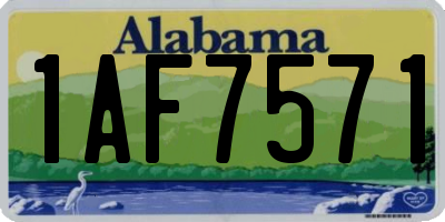 AL license plate 1AF7571