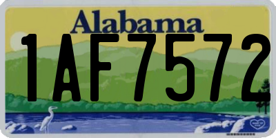 AL license plate 1AF7572