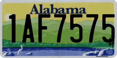 AL license plate 1AF7575