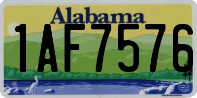 AL license plate 1AF7576