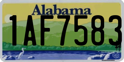 AL license plate 1AF7583