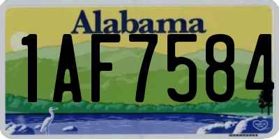 AL license plate 1AF7584