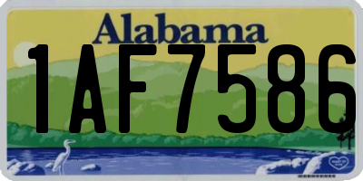 AL license plate 1AF7586
