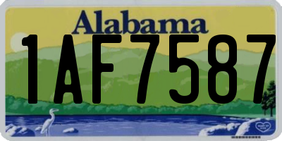 AL license plate 1AF7587