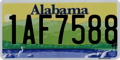AL license plate 1AF7588