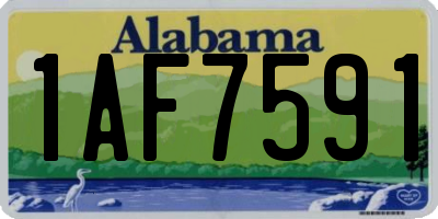 AL license plate 1AF7591