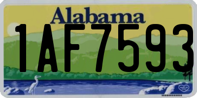AL license plate 1AF7593
