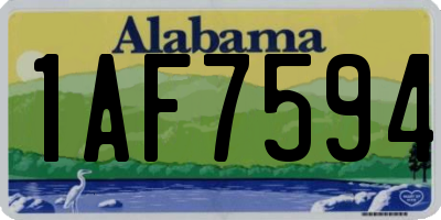 AL license plate 1AF7594
