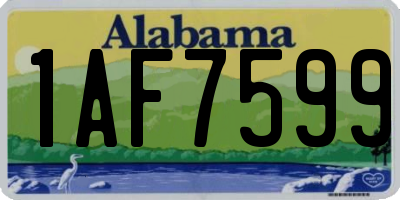 AL license plate 1AF7599
