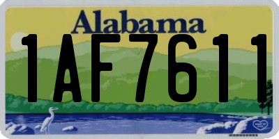 AL license plate 1AF7611