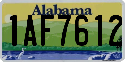 AL license plate 1AF7612