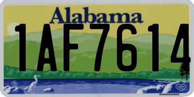 AL license plate 1AF7614