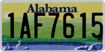 AL license plate 1AF7615