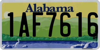 AL license plate 1AF7616