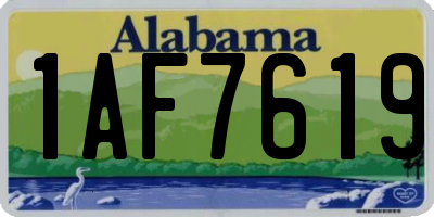 AL license plate 1AF7619