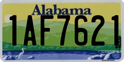 AL license plate 1AF7621