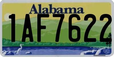 AL license plate 1AF7622