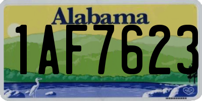 AL license plate 1AF7623