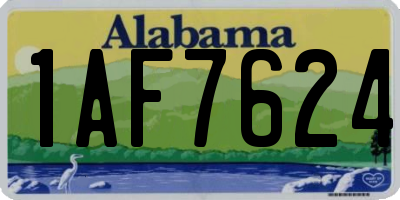 AL license plate 1AF7624