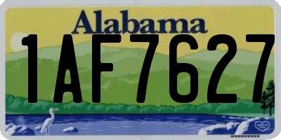 AL license plate 1AF7627