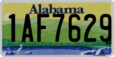AL license plate 1AF7629
