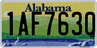 AL license plate 1AF7630