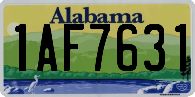 AL license plate 1AF7631
