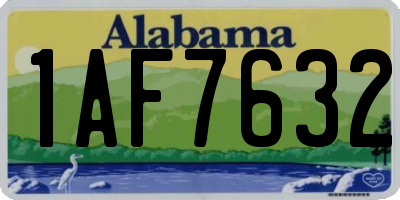 AL license plate 1AF7632