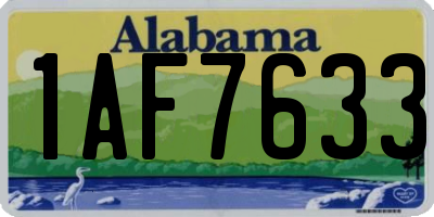 AL license plate 1AF7633