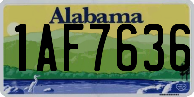 AL license plate 1AF7636