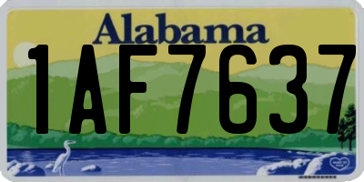 AL license plate 1AF7637